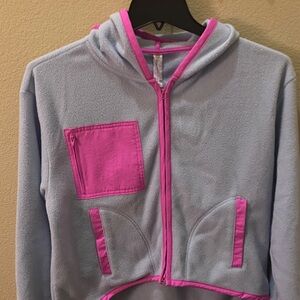 Kids' Blue and Pink Zip-Up Hoodie